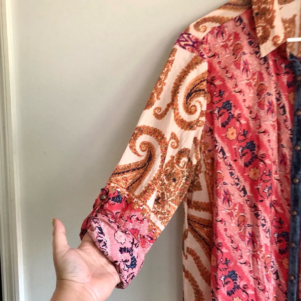 Soft Surroundings Patterned Button Up Tunic/Dress - image 5